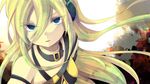  aki-t bad_id bad_pixiv_id blonde_hair blue_eyes cable collar face headphones lily_(vocaloid) long_hair solo vocaloid 