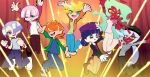  3boys 4girls @_@ angel blonde_hair blue_hair brief_(psg) colored_skin cosplay cosplay_request demon_girl drawingmuscles east-west_crossover freckles glasses green_eyes green_hair hair_over_eyes high_school_musical horns kneesocks_(psg) multicolored_hair multiple_boys multiple_girls official_style orange_hair panty_&amp;_stocking_with_garterbelt panty_(psg) pink_hair pink_streaks polyester_(psg) polyurethane_(psg) purple_hair red_skin scanty_(psg) single_horn stocking_(psg) streaked_hair yellow_eyes 