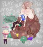 absurd_res animal_humanoid aquatic aquatic_humanoid balls between_breasts big_balls big_butt bodily_fluids bouncing_balls breast_grab breasts broad_shoulders butt cephalopod cephalopod_humanoid cuckquean dark_body dark_skin dialogue digit_ring doplino female frye_(splatoon) genitals green_nipples grin group group_sex hand_on_breast head_between_breasts herm hi_res huge_balls huge_butt humanoid hyper hyper_balls hyper_butt hyper_genitalia inkling intersex jewelry looking_at_another marina_(splatoon) mollusk mollusk_humanoid muscular muscular_arms muscular_female muscular_legs nintendo nipples octarian octoling pearl_(splatoon) penis plap pointy_ears pseudo_hair purple_nipples ring scrotum_flap sex shiver_(splatoon) smile splatoon steam steaming_body sweat tentacle_hair tentacles threesome vein veiny_balls veiny_penis wedding_ring
