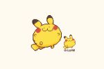  ._. :3 artist_name blush_stickers character_balloon commentary_request no_humans pikachu pixel_art pokemon pokemon_(creature) pokemon_focus rizu_(rizunm) simple_background white_background 