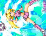  mario_(series) midriff princess_peach soccer solo super_mario_bros. 