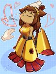  2026 ^w^ acting_like_a_cat all_fours anerocing anthro arched_back armor arms_between_legs armwear artist_logo artist_name black_armwear black_clothing black_legwear black_nose blue_background breasts brown_body brown_fur brown_hair brown_tail cel_shading clothing club_arms disembodied_hand domestic_cat dot_nose enjoying eyes_closed eyewear eyewear_on_head felid feline felis female full-length_portrait fur gameoverse gauntlets geometric_background glitch_productions gloves goggles goggles_on_head greaves grid_background hair handwear happy head_back headpat heart_symbol hi_res humanoid_hands kit_(gameoverse) legwear logo mammal medium_breasts one_fang outline pattern_background portrait purring raised_tail sabatons shaded shoulder_length_hair simple_background sleeveless_clothing smile solo spiky_hair spread_legs spreading tail tail_motion tailwag text vambrace whiskers white_outline yellow_armor yellow_clothing 