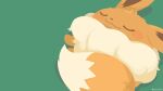  artist_name blush_stickers closed_eyes commentary_request eevee green_background highres lying no_humans on_back pokemon pokemon_(creature) pokemon_focus rizu_(rizunm) simple_background sleeping smile 
