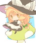  :&lt; blonde_hair chibi kirisame_marisa long_hair mota mushroom sitting sketch solo touhou 