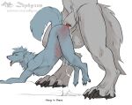 2026 abdominal_bulge anal anal_knotting anal_penetration animal_genitalia animal_penis anthro anus balls biped bodily_fluids canid canine canine_genitalia canine_penis claws cum cum_in_ass cum_inside digital_media_(artwork) digitigrade duo eyes_closed fur genital_fluids genitals grey_body grey_fur knot_hanging knot_root knotting larger_male male male/male male_anthro mammal mythological_canine mythological_creature mythology nude_anthro nude_male paws penetration penis red_penis sheath size_difference smaller_male smaller_penetrated toe_claws tongue tongue_out werecanid werecanine werecreature werewolf white_balls white_body white_fur white_sheath zephyxus