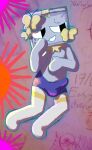 animate_inanimate arthropod blushcrunch_studio boxten_(dandy's_world) bulge butterfly clothed clothing dandy's_world digital_drawing_(artwork) digital_media_(artwork) flirting footwear for_a_head freckles half_naked hi_res humanoid insect legwear lepidopteran looking_at_viewer lying male mixed_media music_box not_furry object_head pen_(artwork) purple_body roblox shaded skinny socks solo stockings toon_(dandy's_world) traditional_media_(artwork) underwear yoshreveluv