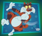 2026 3_toes 4_fingers abstract_background adventures_from_the_book_of_virtues alternate_version_at_paywall anthro arched_foot arched_soles arm_tuft belly bent_legs big_belly big_butt biped black_eyebrows black_nose black_stripes bobcat bottom_heavy butt butt_from_the_front cheek_tuft chest_tuft chin_tuft colored curled_tail curling_toes curvy_figure digital_drawing_(artwork) digital_media_(artwork) dotted_background ears_outwards elbow_tuft eyebrows facial_tuft feet felid feline fingers flat_colors fluffy fluffy_chest fur gavanzude gloves_(marking) head_tuft hi_res humanoid_feet humanoid_hands humanoid_heel knee_tuft knee_up leg_markings leg_tuft lines_drawn lynx male mammal markings motion_lines multicolored_body multicolored_fur nude nude_anthro nude_male orange_body orange_fur pattern_background pbs pecs pinup pivoted_ears plantigrade polka_dots pose raised_foot raised_heel raised_leg ribs rock scut_tail short_tail shoulder_tuft signature simple_background skimming slightly_chubby slightly_chubby_anthro slightly_chubby_male small_tail small_waist smile socks_(marking) socrates_the_bobcat soles solo standing_on_toes stone_skipping striped_body striped_fur striped_markings striped_tail stripes tail tail_markings tasteful_nudity thick_arms thick_eyebrows thick_thighs throwing throwing_rock tiptoes toes tuft two_tone_body two_tone_fur whiskers white_belly white_body white_feet white_fur white_hands wide_hipped_anthro wide_hipped_male wide_hips yellow_sclera