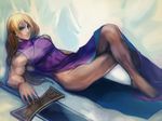  awkward bad_id bad_pixiv_id barefoot blonde_hair china_dress chinese_clothes crossdressing dress green_eyes long_hair male_focus manly moreshan scar siegfried_schtauffen solo soulcalibur sword weapon 