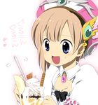  :d atelier_(series) atelier_rorona bad_id bad_pixiv_id food hat musical_note open_mouth renkon rororina_fryxell smile solo 