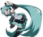  bad_id bad_pixiv_id detached_sleeves green_eyes green_hair hatsune_miku headset long_hair massala necktie skirt solo thighhighs twintails very_long_hair vocaloid zettai_ryouiki 