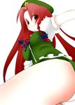  bad_id bad_pixiv_id hong_meiling long_hair panties red_hair solo touhou tyobimiru underwear 