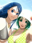  akimoto_komachi bad_id bad_pixiv_id bikini blue_eyes blue_hair eyelashes galibo green_eyes green_hair minazuki_karen multiple_girls precure smile swimsuit yes!_precure_5 