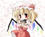  blonde_hair blush braid chibi flandre_scarlet hat kirisame_marisa moegi_yuu multiple_girls red_eyes touhou 