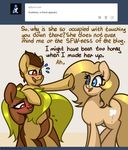  2015 backy blush cute duo earth_pony english_text equine fan_character female feral horse looking_at_viewer male mammal modpone my_little_pony pony rubbing slavedemorto smile text 