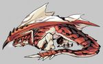  blue_eyes capcom claws dragon flying_wyvern male monster_hunter rathalos red_scales scales slit spikes video_games wings wyvern 