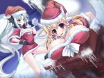  breast_envy breasts chimney christmas flat_chest huge_breasts kagemusya stuck 