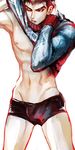  black_briefs black_hair briefs guido_mista jojo_no_kimyou_na_bouken male_focus solo underwear undressing zakki 