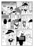  6+girls :&gt; admiral_(kantai_collection) akatsuki_(kantai_collection) bad_id bad_pixiv_id comic cowering fang flat_cap folded_ponytail fubuki_(kantai_collection) greyscale hair_ornament hair_ribbon hairclip hat hibiki_(kantai_collection) highres ikazuchi_(kantai_collection) inazuma_(kantai_collection) kantai_collection long_hair military military_uniform monochrome multiple_girls myuton nanodesu_(phrase) naval_uniform neckerchief pleated_skirt ribbon scar school_uniform serafuku short_hair short_ponytail skirt tearing_up tears translated trembling tv_camera uniform v-shaped_eyebrows yuudachi_(kantai_collection) 