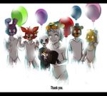  2015 balloon bonnie_(fnaf) chica_(fnaf) female five_nights_at_freddy&#039;s five_nights_at_freddy&#039;s_3 foxy_(fnaf) freddy_(fnaf) golden_freddy_(fnaf) hat male thehobbyhorse top_hat 