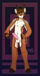 2015 anthro antlers balls cervine deer digital_media_(artwork) erection fur hair higsby horn looking_at_viewer male mammal nude open_mouth penis smile solo 