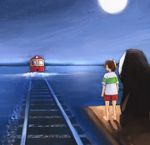  kaonashi night ogino_chihiro sen_to_chihiro_no_kamikakushi studio_ghibli train 