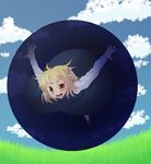  ann_momitsu blonde_hair commentary_request darkness flying highres rumia solo touhou 