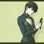  black_hair giorno_giovanna haruno_shiobana jojo_no_kimyou_na_bouken letterboxed male_focus ot_(dog_wasd) photo_(object) solo 