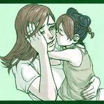  double_bun hug jojo_no_kimyou_na_bouken kuujou_jolyne letterboxed mother_and_daughter mrs._kuujou multiple_girls ot_(dog_wasd) 