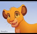  disney feline fur lion male mammal open_mouth orange_eyes simba solo soraiko tan_fur teeth the_lion_king tongue yellow_sclera 