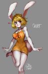  1girl animal_ears blonde_hair blush breasts bunny bunny_ears bunny_girl bunny_tail carrot_(one_piece) large_breasts one_piece tail the_golden_smurf tongue tongue_out 