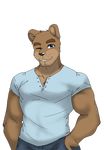  anthro bear clothing five_nights_at_freddy&#039;s freddy_(fnaf) looking_at_viewer male mammal muscles nukde one_eye_closed pose smile solo wink 