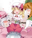  :d ^_^ bad_id bad_pixiv_id blonde_hair blush child_drawing closed_eyes commentary_request flandre_scarlet hammer_(sunset_beach) happy hat hat_ribbon heart hong_meiling izayoi_sakuya koakuma light_brown_hair maid_headdress mob_cap multiple_girls open_mouth patchouli_knowledge purple_hair red_hair remilia_scarlet ribbon siblings side_ponytail silver_hair sisters smile touhou 