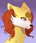  ambiguous_gender canine fennec fennekin fox fur mammal night nintendo orange_fur outside pok&eacute;mon purple_eyes solo soraiko star video_games white_fur yellow_fur 