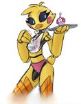  animatronic avian bib bird chicken clothing cupcake_(fnaf) female five_nights_at_freddy&#039;s five_nights_at_freddy&#039;s_2 jailbait_knight machine mechanical panties robot toy_chica_(fnaf) underwear 