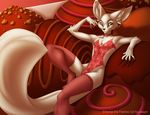  &lt;3 ankh big_tail brindle bulge candy canine chocolate crossdressing etheras fennec fluffy_tail fox fur girly holidays jewelry legwear male mammal solo stockings valentine&#039;s_day white_fur 