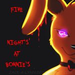  blood bow_tie comic five_night&#039;s_at_bonnie&#039;s glowing glowing_eyes jack-a-lynn lagomorph male mammal rabbit 