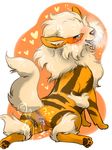  anus arcanine blue_eyes blush canine censored cum cum_in_pussy cum_inside denmoko dog female feral huff mammal nintendo plain_background pok&eacute;mon presenting pussy solo video_games 