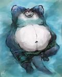  anthro aokmaidu barefoot belly belly_overhang big_belly brown_fur chubby_cheeks clothed clothing deep_navel double_chin eyes_closed floating fur hands_behind_head hyper hyper_belly lying male mammal moobs morbidly_obese mustelid navel nipples obese obese_male on_back otter overweight overweight_male partially_clothed partially_submerged relaxing shorts smile solo swimsuit tan_fur topless unzipped water whiskers wide_hips 