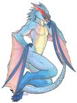  2015 ambiguous_gender anthro beak butt capcom flying_wyvern iggi male monster_hunter muscles nargacuga nude pecs pinup pose scalie solo tongue video_games wyvern 