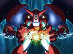  getter_robo_armageddon no_humans shin_getter-1 shin_getter_robo stoner_sunshine 