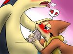  &lt;3 ambiguous_gender big_penis blush floatzel fur girly harry_amor&oacute;s male nintendo oral penis pok&eacute;mon sex simple_background tongue typhlosion video_games 