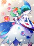  2015 ??????? ambiguous_gender blush dress duo flower gallade gardevoir green_hair hair hair_flower hair_ornament hand_holding humanoid long_skirt looking_at_another male mega_evolution mega_gallade mega_gardevoir mega_pokemon nintendo noni-nani open_mouth plant pok&eacute;mon pokemon pokemon_(game) red_eyes skirt video_games weapon 