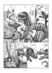  comic dinosaur female spinosaurus text translated tyrannosaurus_rex unknown_artist 