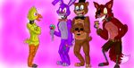  avian bear bird blood bonnie_(fnaf) bow_tie canine chica_(fnaf) chicken female five_nights_at_freddy&#039;s flower food fox foxy_(fnaf) freddy_(fnaf) lagomorph male mammal mask pizza plant rabbit shimazun 