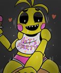  &lt;3 animatronic bib black_eyes blush cum cupcake english_text enigi09_(artist) female first_person_view five_nights_at_freddy&#039;s_2 food machine male male/female mechanical open_mouth robot saliva sex teeth text toy_chica_(fnaf) 