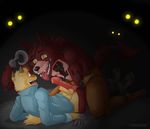  five_nights_at_freddy&#039;s foxy_(fnaf) glowing glowing_eyes male naruever penis precum yellow_eyes 