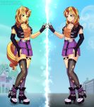  &lt;3 2018 alternate_universe anthro anthrofied armwear boots clothing draltruist elbow_gloves equestria_girls equine footwear gloves high_heels horn human legwear mammal my_little_pony shoes stockings sunset_shimmer_(eg) torn_clothing unicorn 