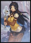  absurdres black_hair druaga_no_tou hakua_ugetsu highres kaaya scan solo 