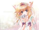  animal_ears brown_hair cat_ears copyright_request e~ji green_eyes short_hair solo 