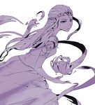  artist_request dress elbow_gloves gloves long_hair magic monochrome pointy_ears princess_zelda purple simple_background solo the_legend_of_zelda the_legend_of_zelda:_twilight_princess tiara white_background 